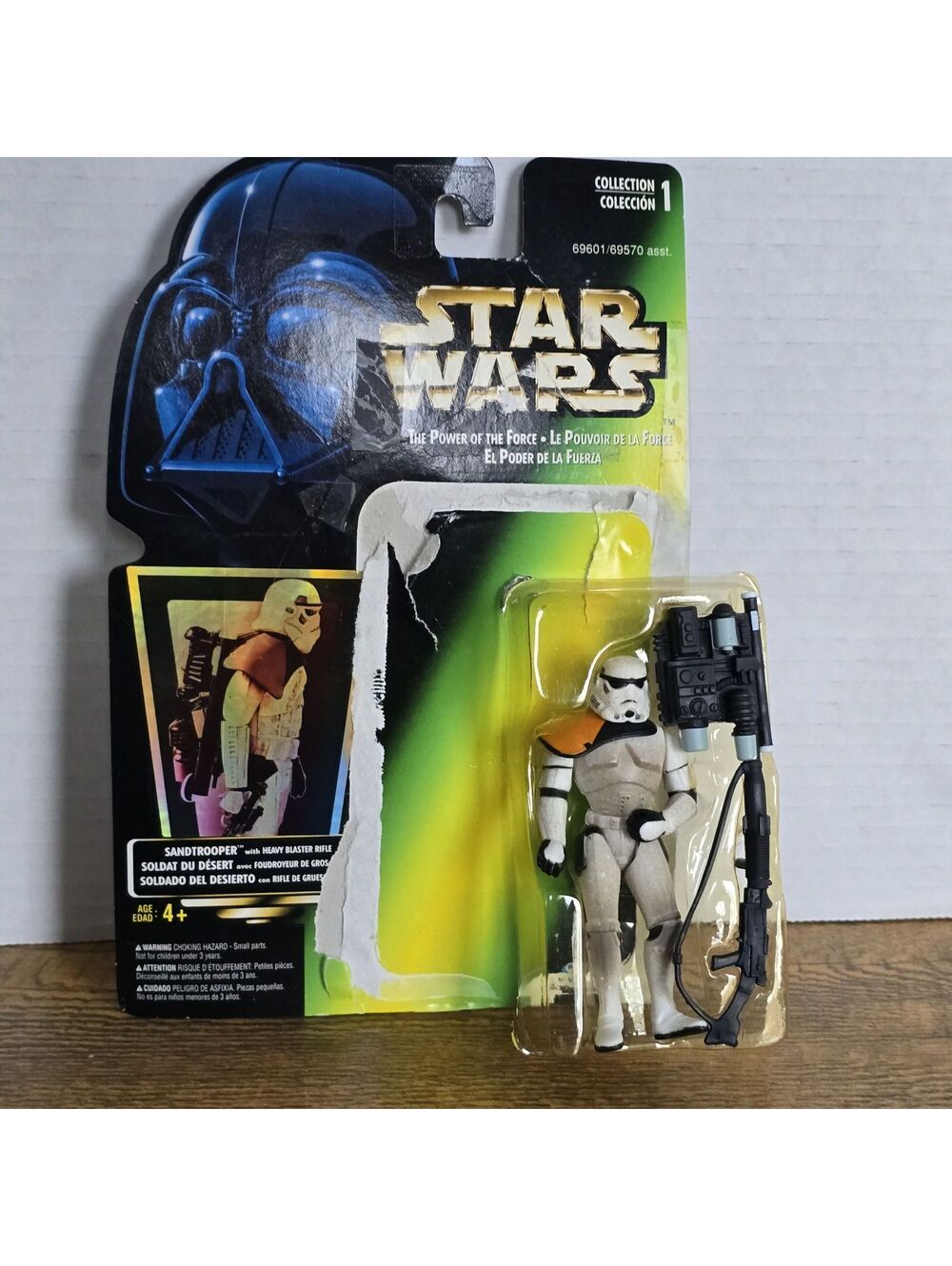 Kenner 96 Star Wars POFT2 Sandtrooper Figure Orange Pauldron Heavy Blaster Rifle